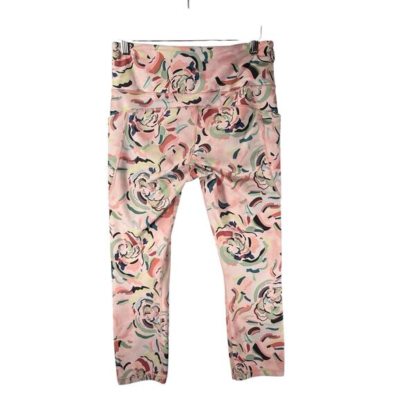 Athleta Ultimate Stash II Capri Leggings WOMENS SIZE MEDIUM Floral Print 987260 - Picture 2 of 10